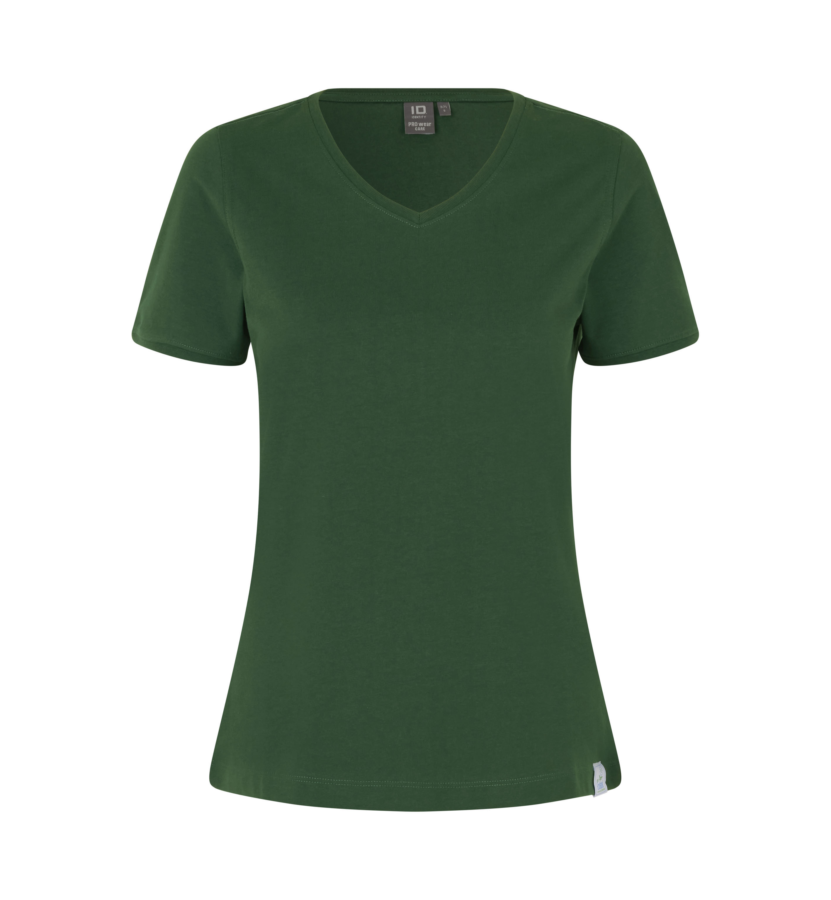 PRO Wear CARE T-Shirt Damen | V-Ausschnitt 220 g/m² ID Identity® Flaschengrün 6XL