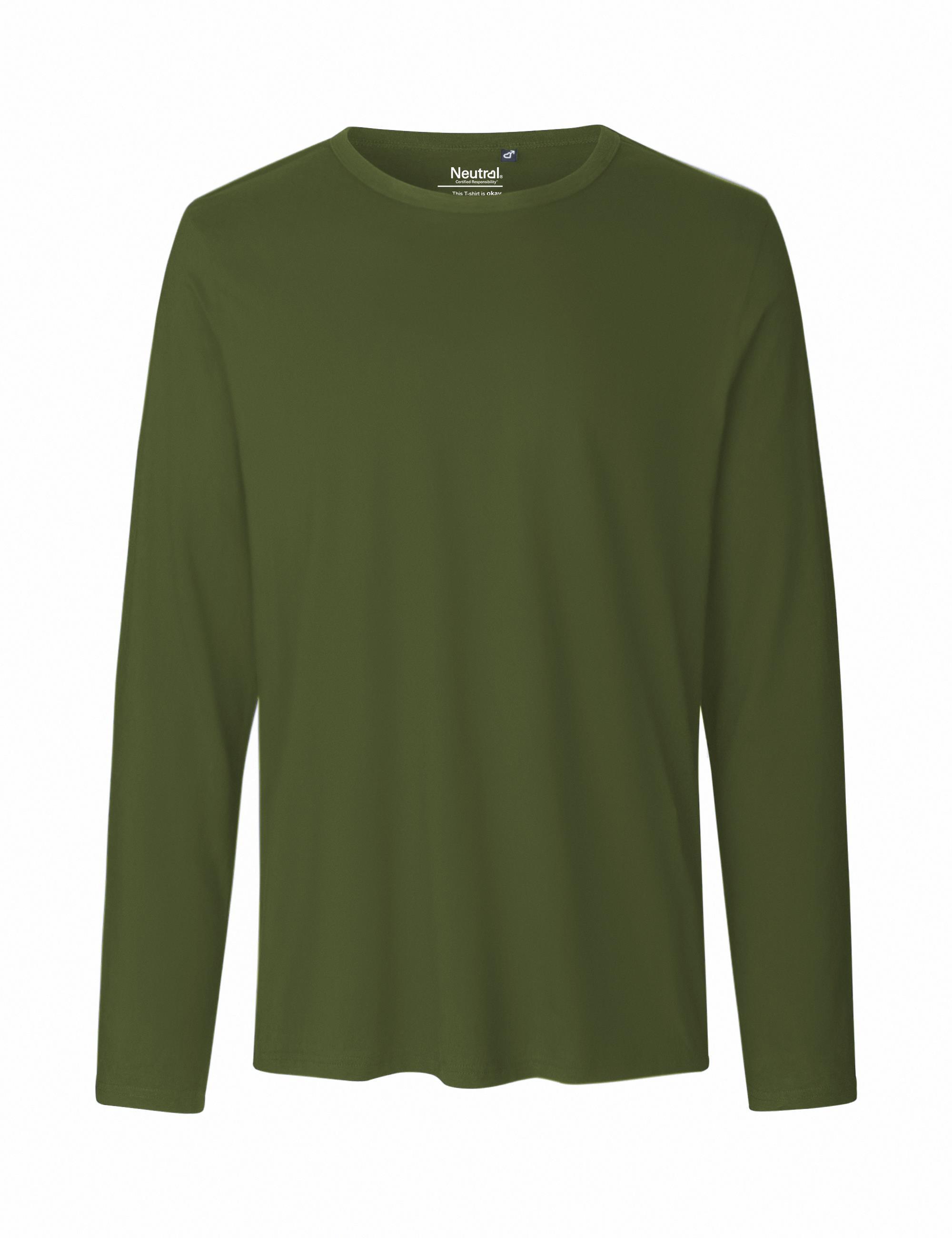 Organic Fairtrade Herren T-Shirt Langarm 155 g/m² Neutral® Military 3XL