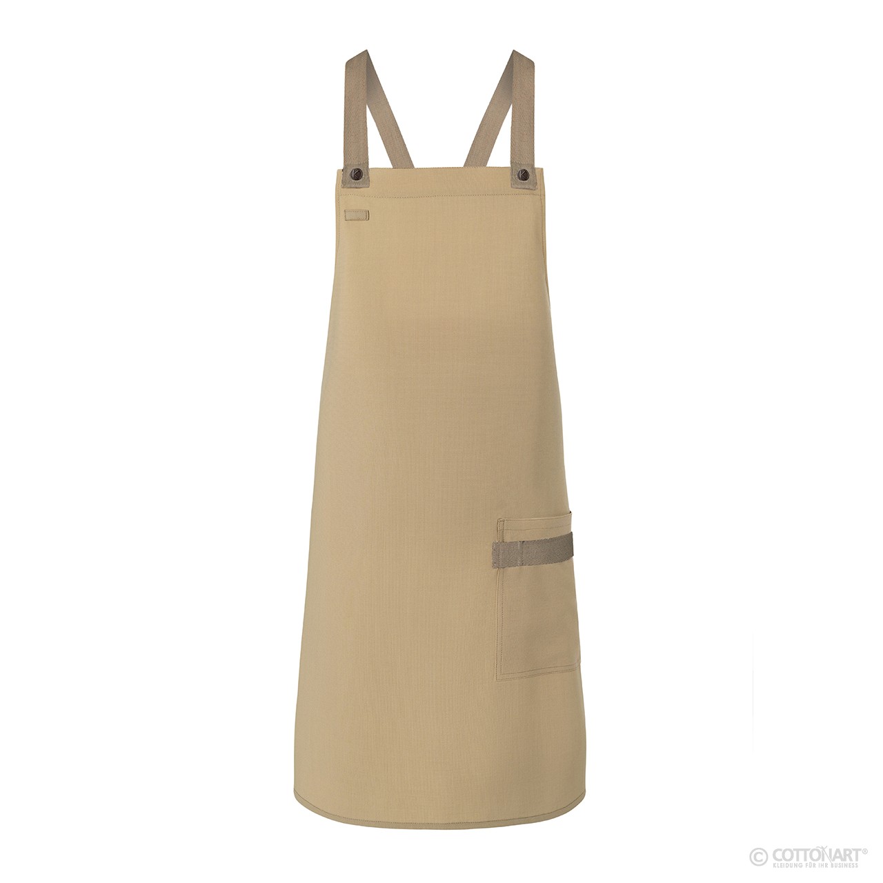 Bib apron URBAN-LOOK with cross ribbons 85 x 70 cm Karlowsky® pebble gray One Size