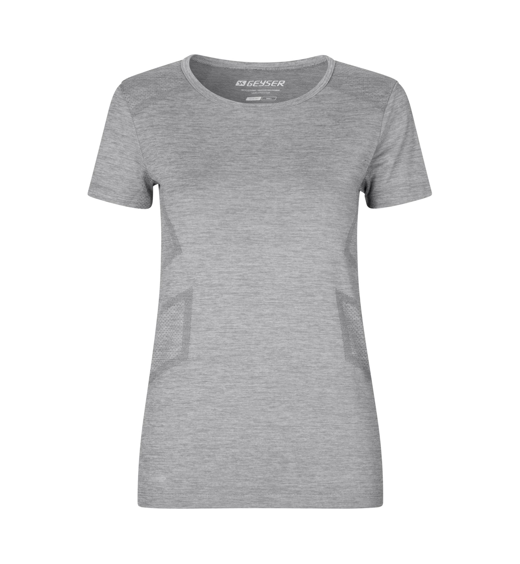 Damen Performance T-Shirt Seamless GEYSER by ID® Grau Meliert XS