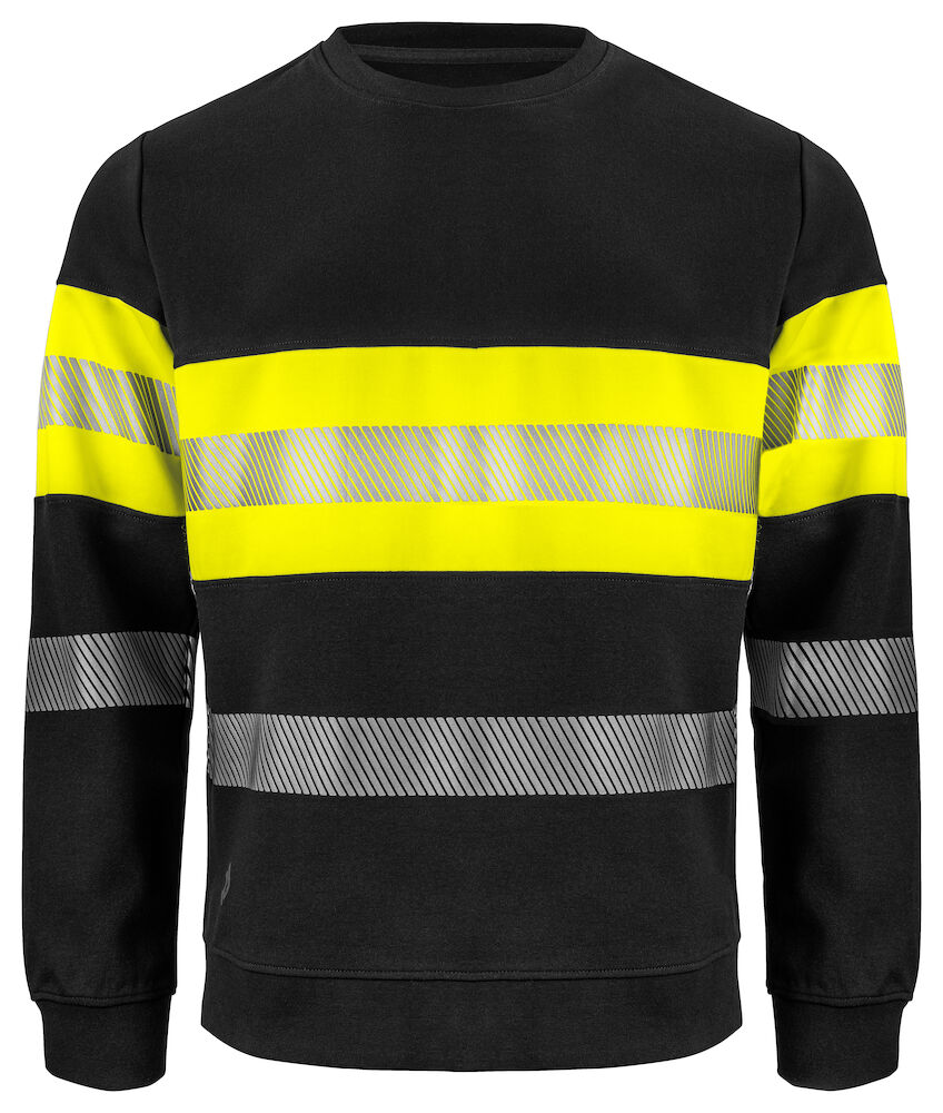 Unisex Sweatshirt EN ISO 20471 Klasse 1 Projob® Schwarz/Gelb XS