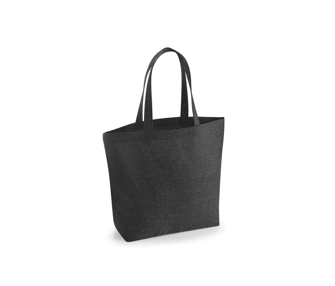 Maxi shopping bag made of polyester 35 x 39 x 13.5 cm Westford Mill® Black