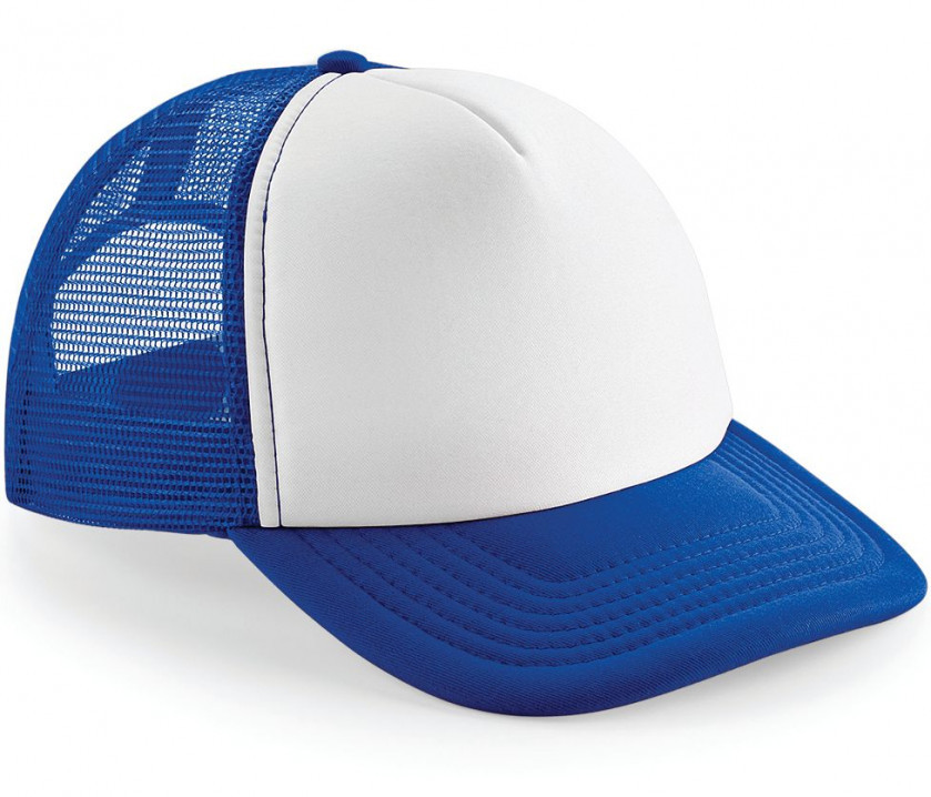 Vintage Snapback Trucker 5 Panel Cap Beechfield® Bright Royal/White