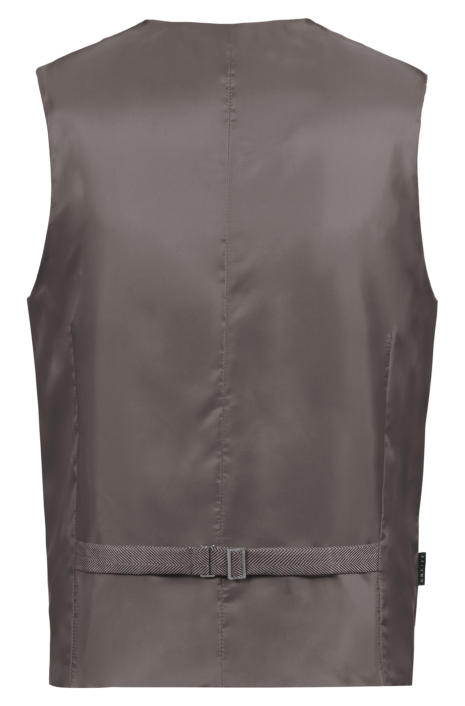 Herren Weste Regular Fit 1617 Greiff® Fischgrät Taupe L