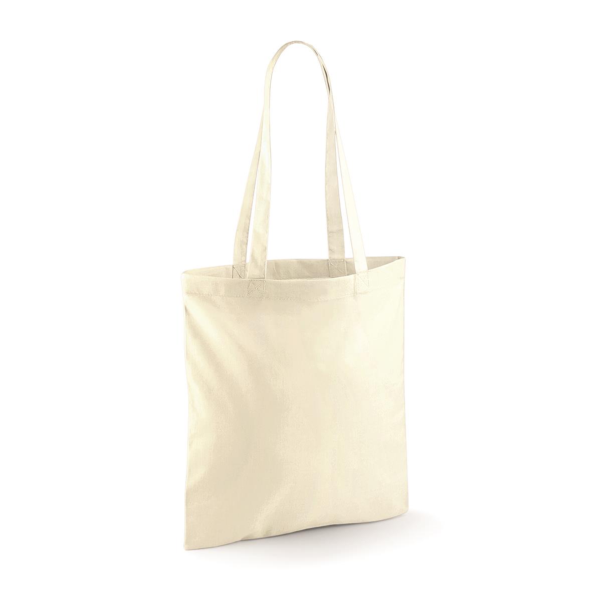 Cotton bag long handles 38 x 42 cm Westford Mill® Natural