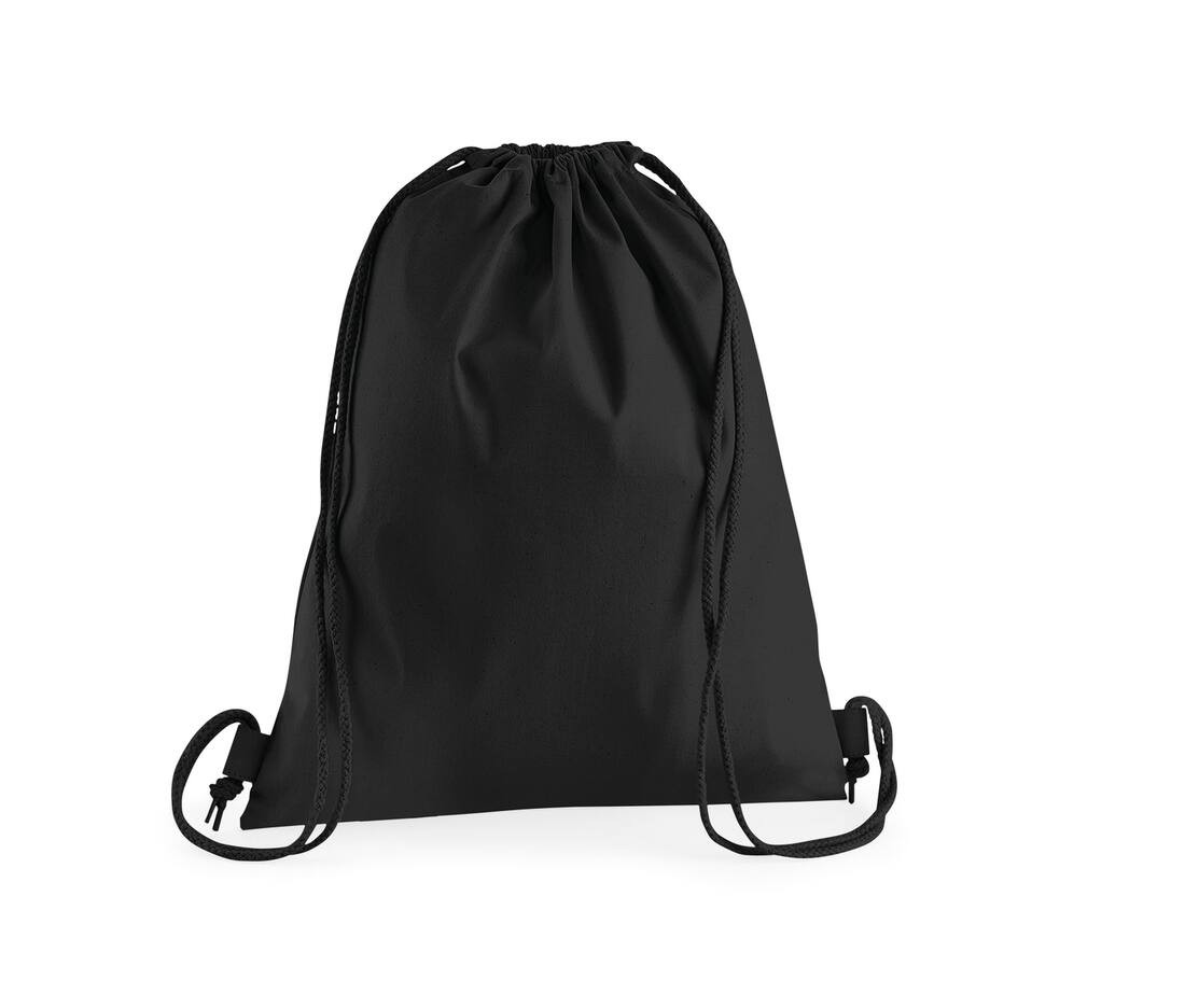 Premium cotton gym bag 37 x 46 cm Westford Mill® Black