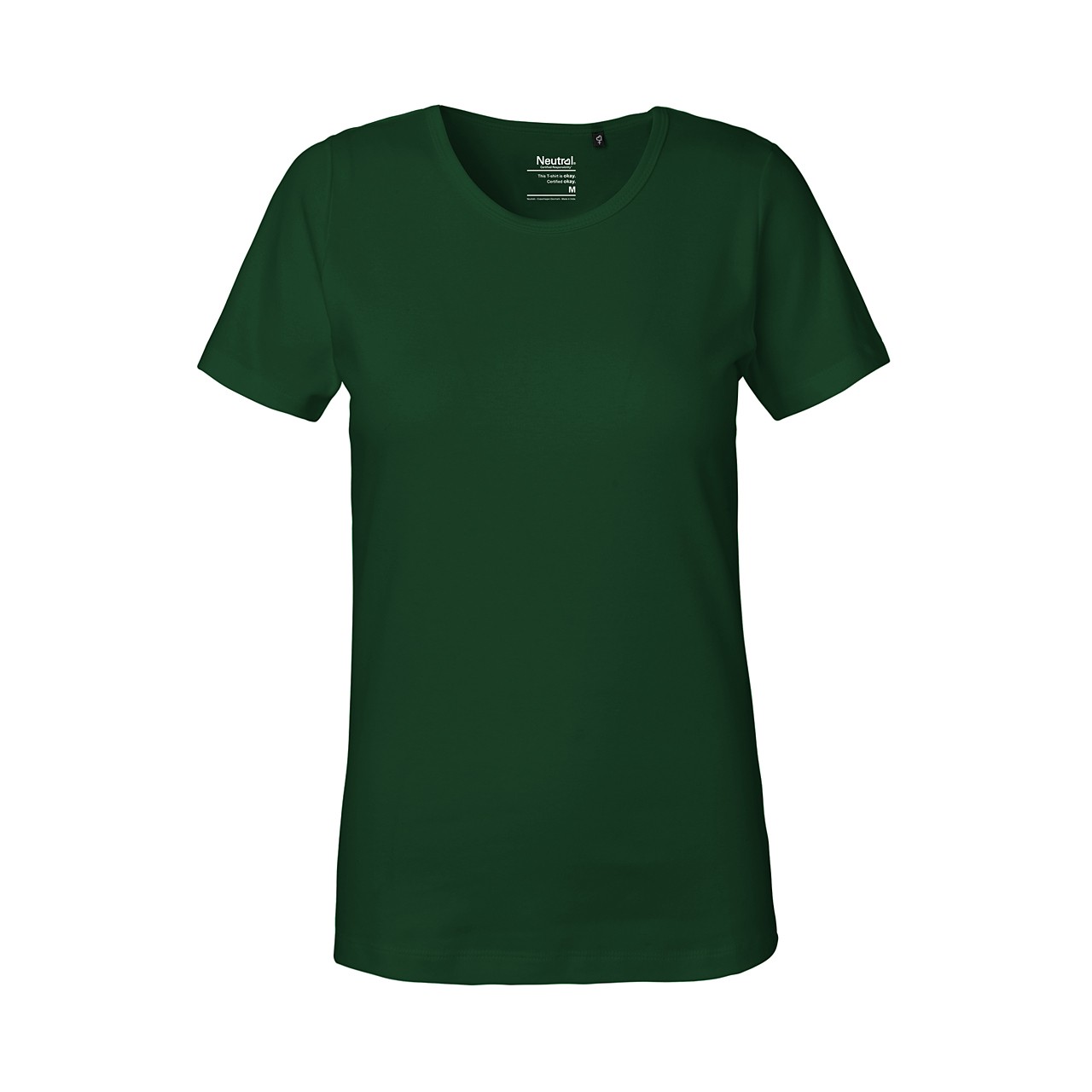 Fairtrade Bio-Baumwoll-Damen Interlock T-Shirt 220 g/m² Neutral® Bottle Green XS