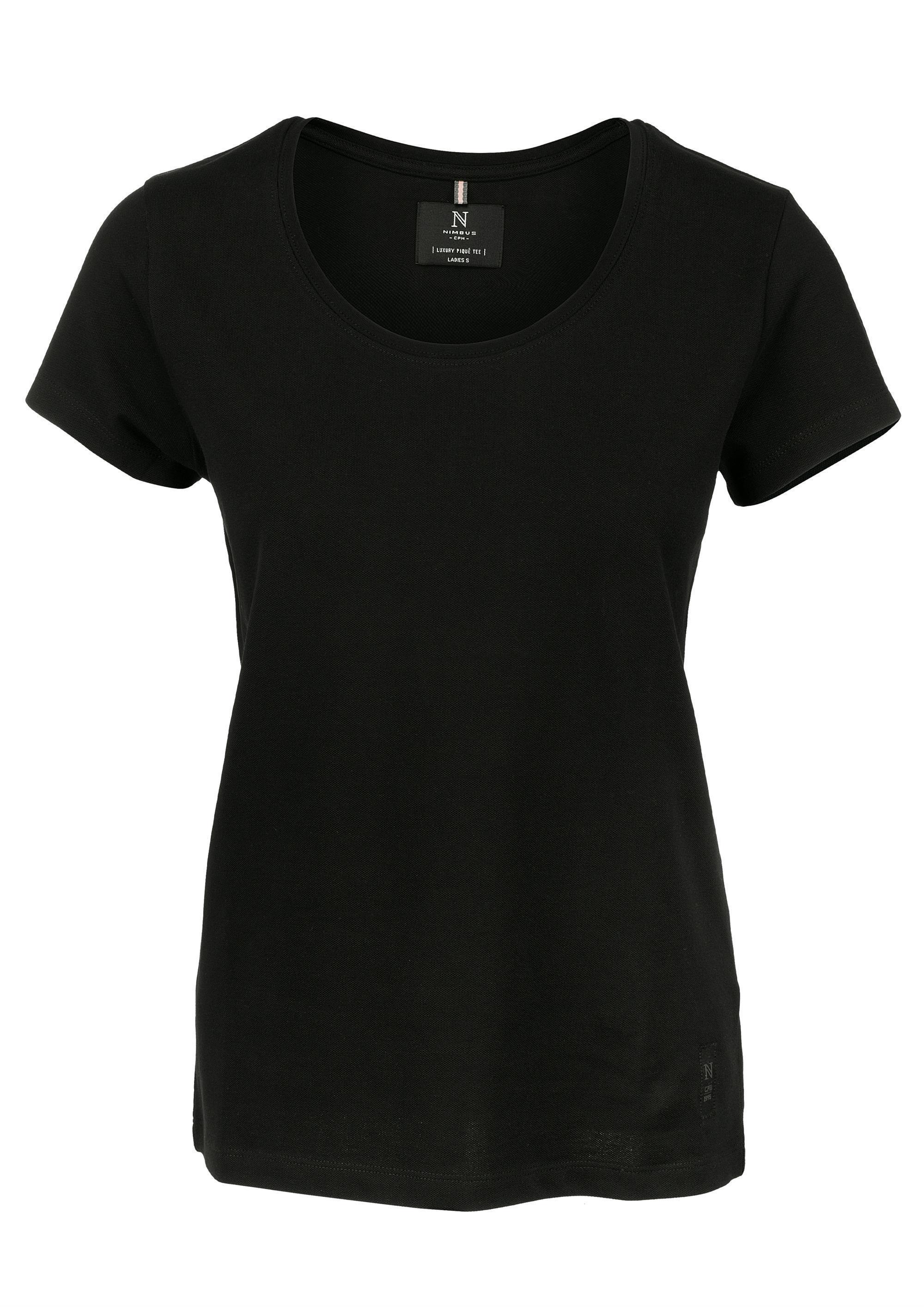 Damen Bio-Baumwoll-Pique-T-Shirt Danbury 230 g/m²  Nimbus® Schwarz XS
