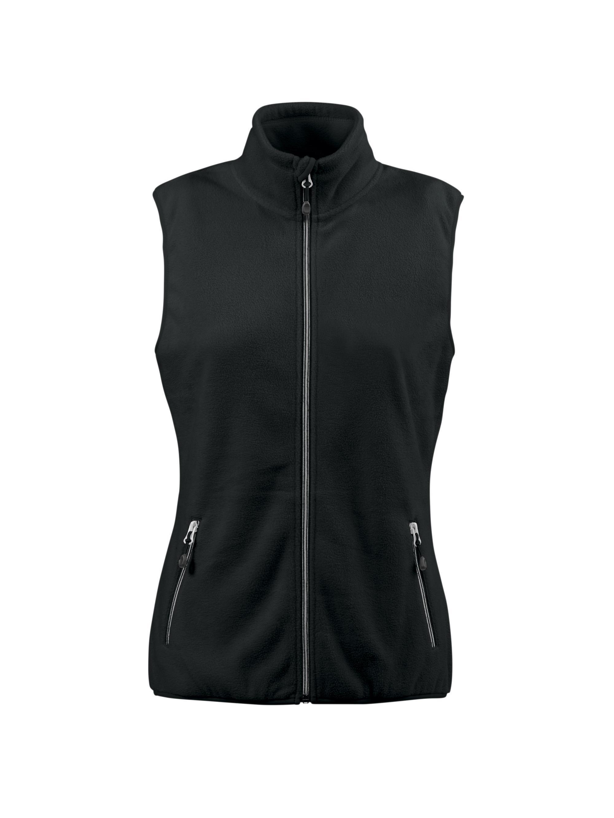 Ladies fleece vest Sideflip 280gr/m² Printer® Black XXL