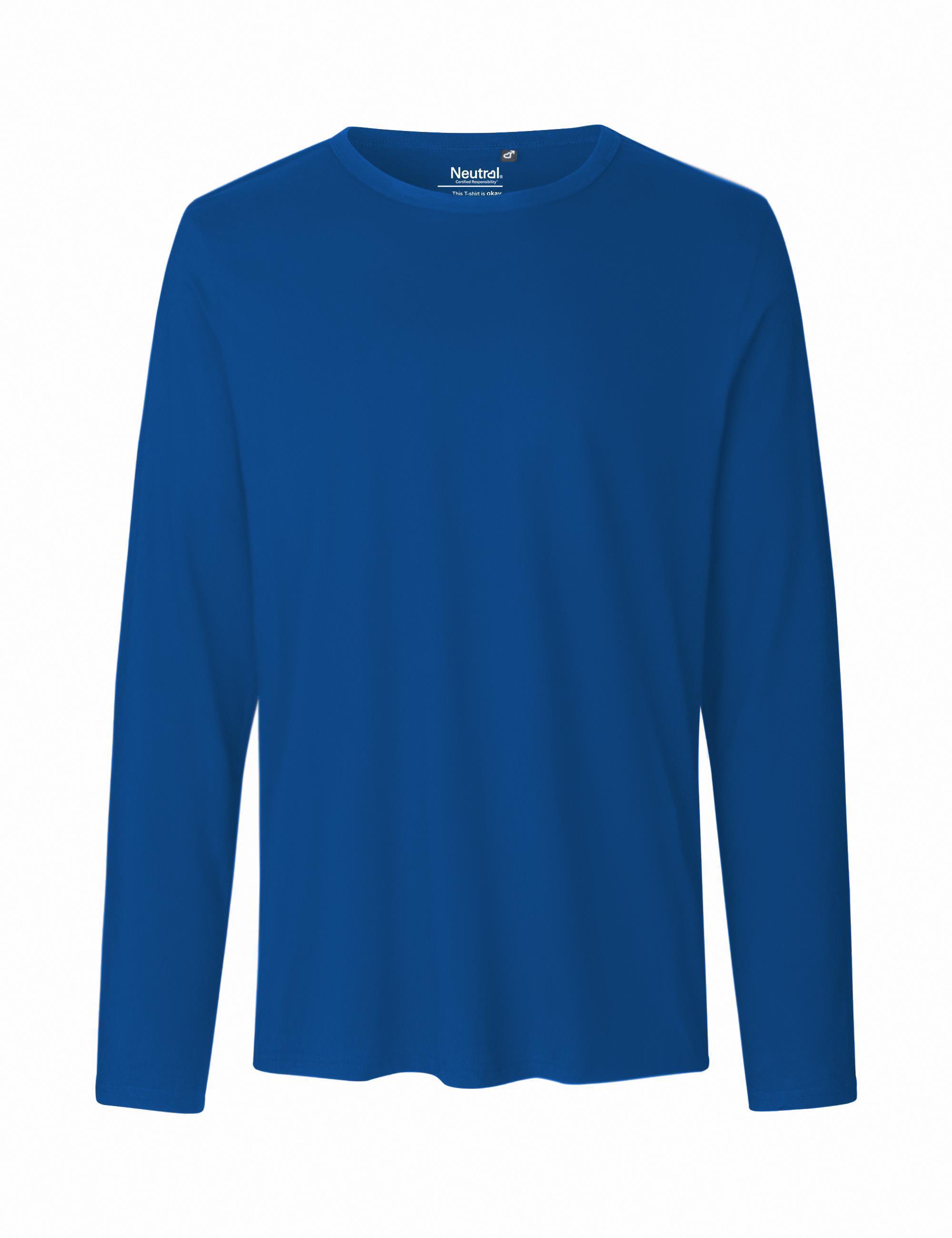 Organic Fairtrade men's T-shirt long sleeve 155 g/m² Neutral® Royal M